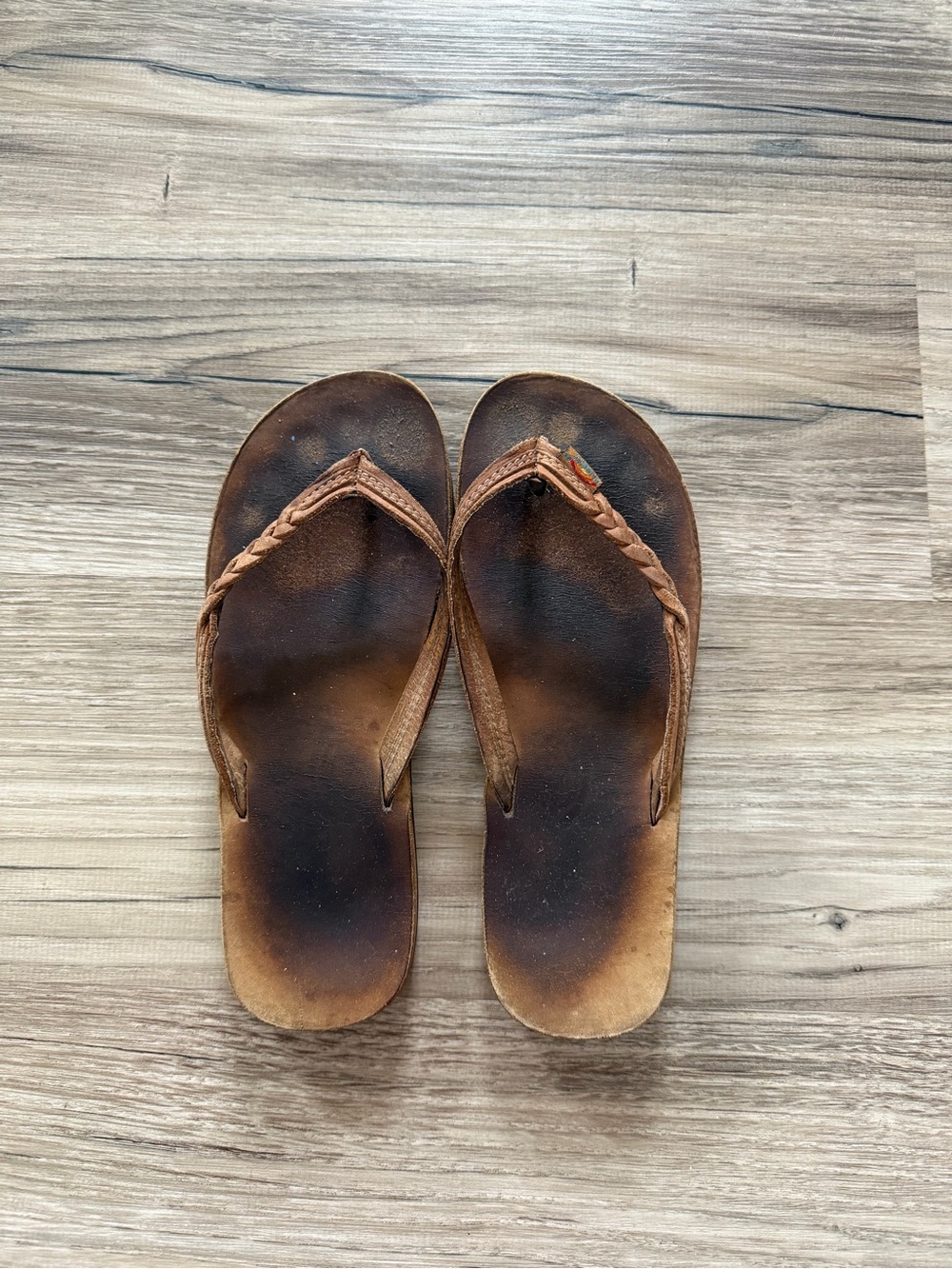 rainbow flip flops
